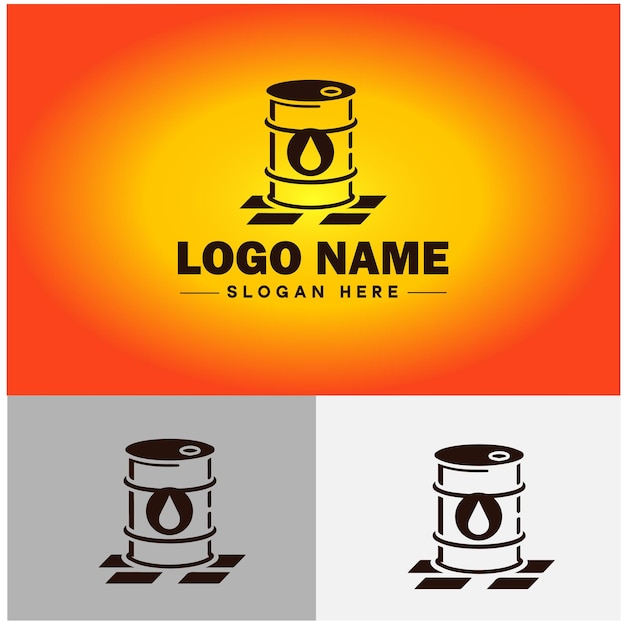 Vector oil drum icon barrel oil drop blob dribble gallon fuel industry logo modern flat app business vector logo