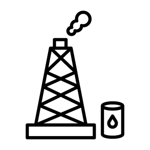 Oil Exploration Vector Illustration