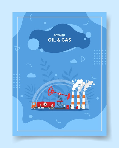 Illustrazione di industria petrolifera e del gas