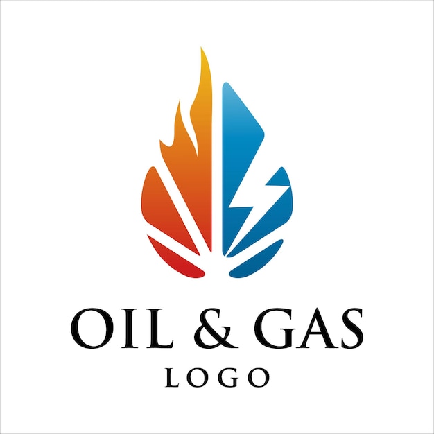 석유 가스 산업 로고 템플릿