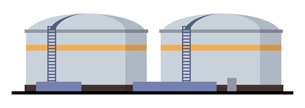 Oil and gas industry station with storage