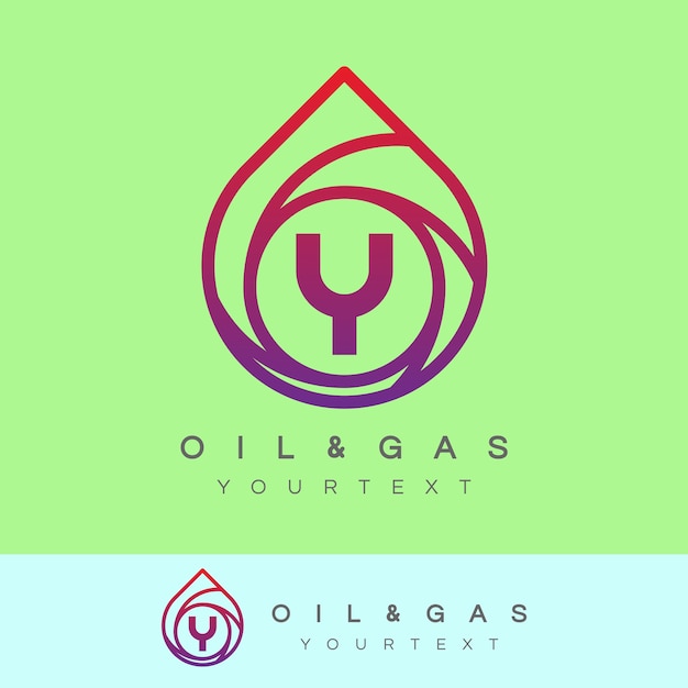 oil and gas initial Letter Y Logo design