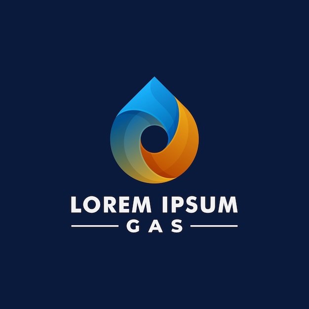 Oil and gas logo design. fire logotype