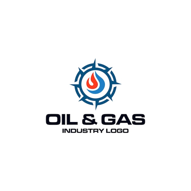 石油ガスのロゴのデザイン テンプレート
