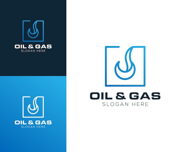 Vector oil and gas logo design vector illustration inspiration