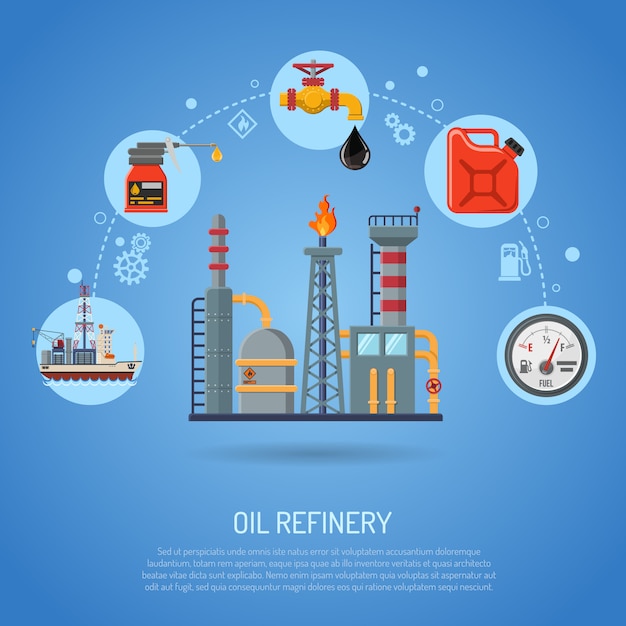 Vector oil industry concept