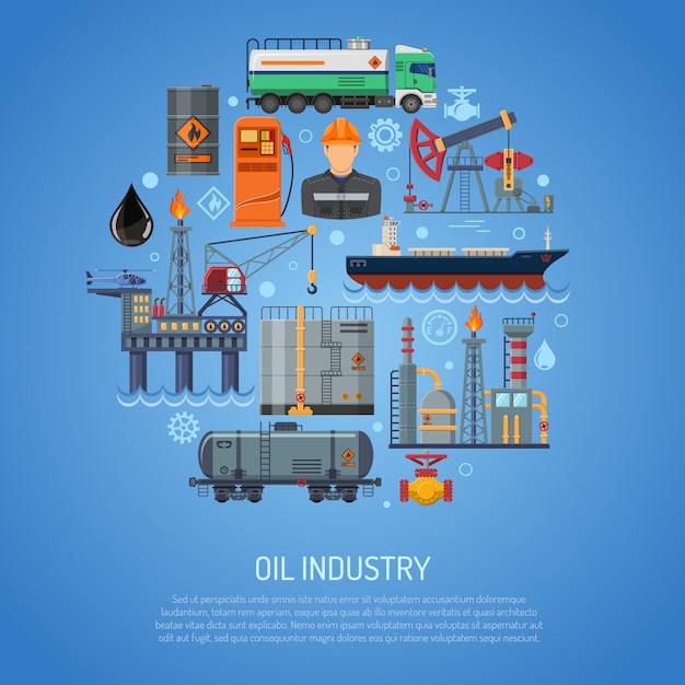 Vector oil industry concept