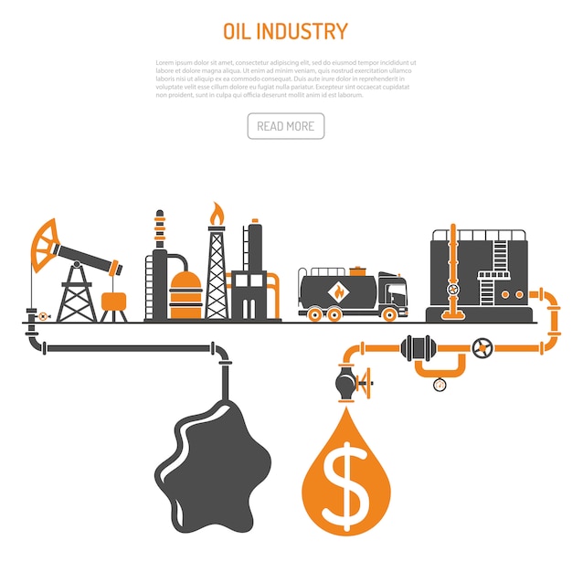 Concetto di industria petrolifera