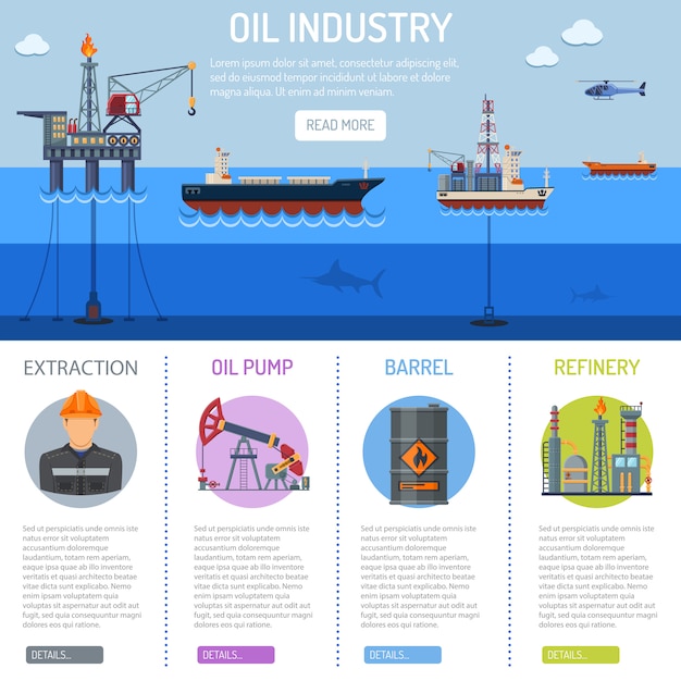 Vector oil industry infographics