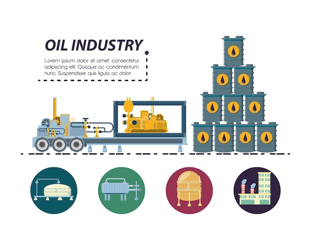 Oil industry with refinery plant