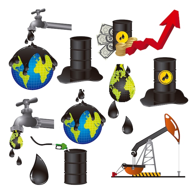 Vector oil industry