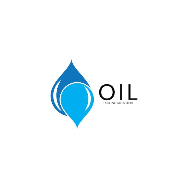 Modello vettoriale icona logo ingranaggio foglia olio