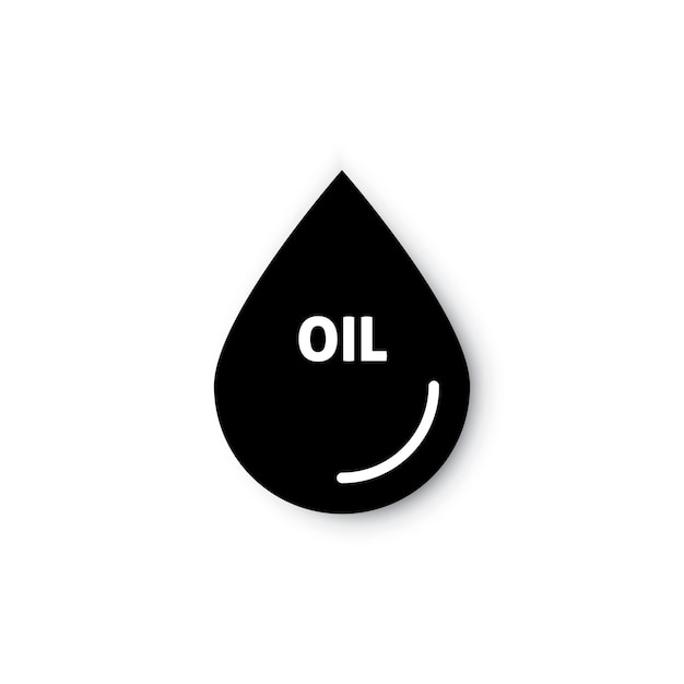 Oil or petrol drop droplet flat vector icon for apps and websites