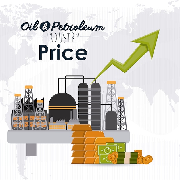 Oil and Petroleum concept with money icons designs