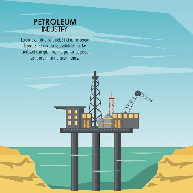 Vector oil and petroleum industry