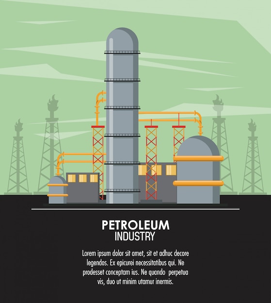 Vector oil and petroleum industry