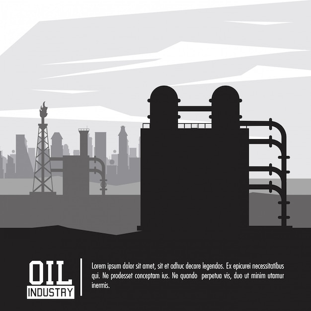 Vector oil and petroleum industry