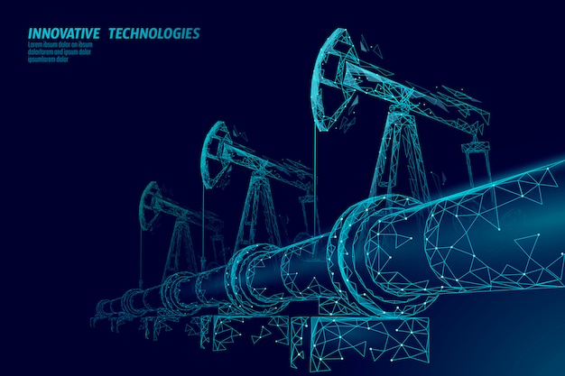 Vector oil pipeline  business concept.