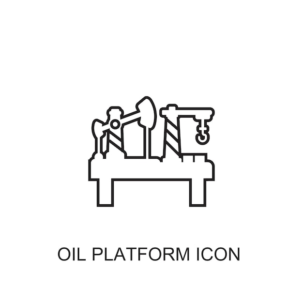 Oil platform vector icon icon