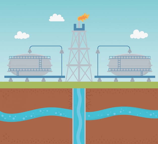 Pompa olio con serbatoio di acqua estrazione fracking