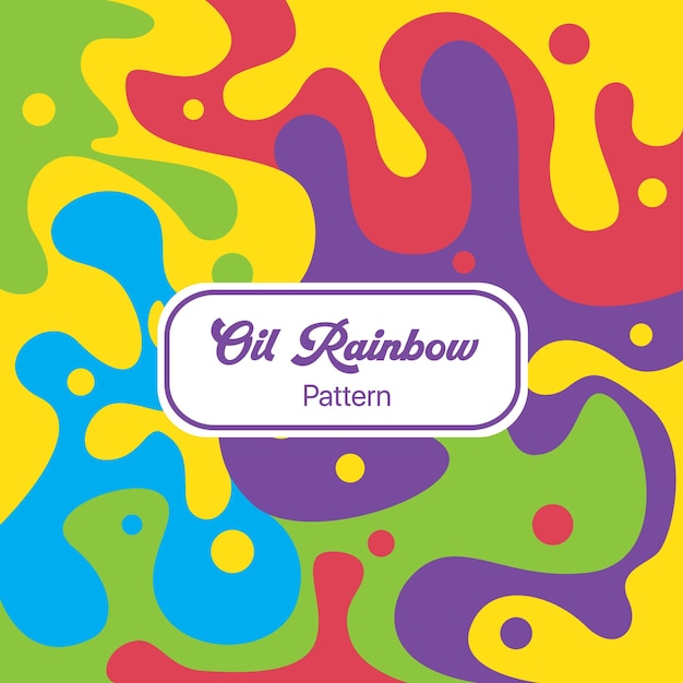 Oil rainbow pattern design illustration vector