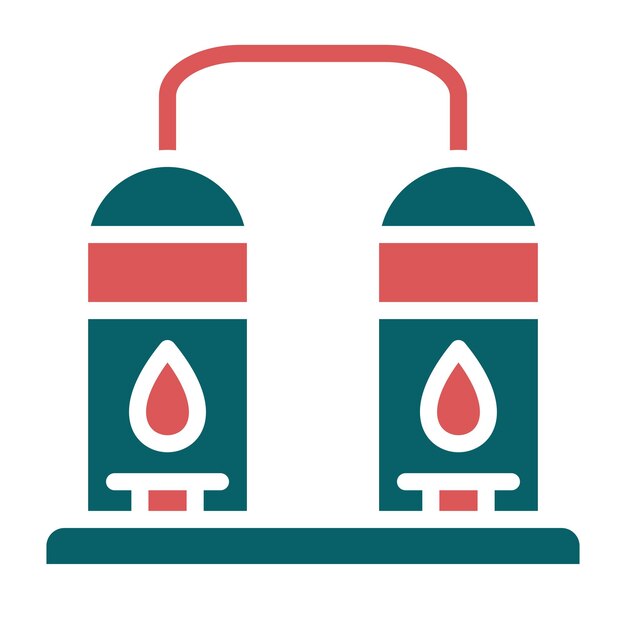 Vector oil refinery icon style