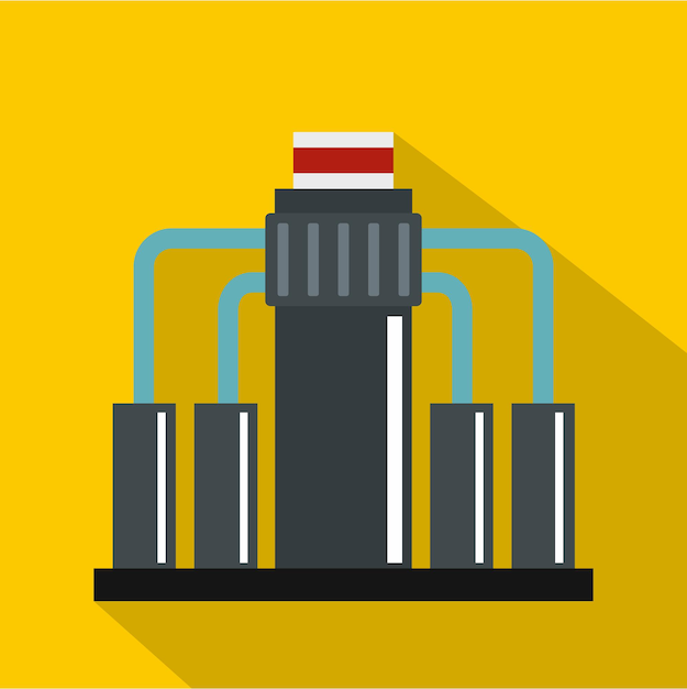 Oil refining icon flat illustration of oil refining vector icon for web