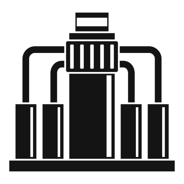 Икона нефтеперерабатывающей промышленности Простая иллюстрация векторной иконы нефтепереработки для веб-сайтов