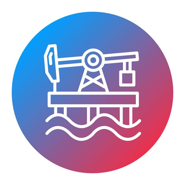 oil rig icon vector image can be used for oil and gas