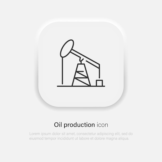 Oil rig icon vector Oil derrick symbol black isolated Vector EPS 10