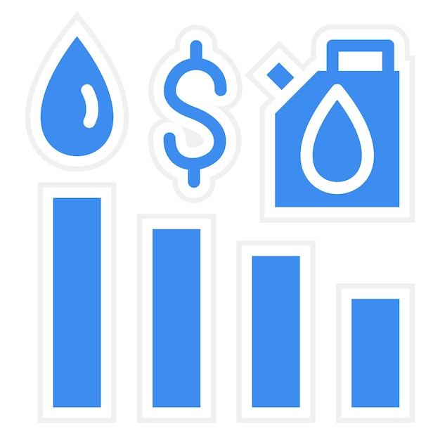 Vector oil stock market icon style