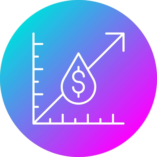 Oil Stock Market vector icon Kan worden gebruikt voor Petrol Industry iconset