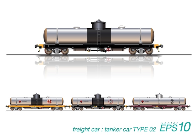 Vector oil tank train wagon