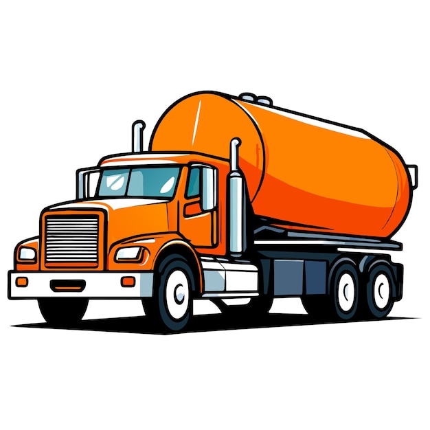 Premium Vector Oil tank truck vector illustration