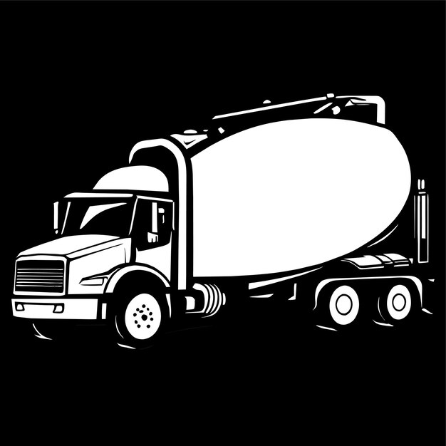 Vector oil tank truck vector illustration