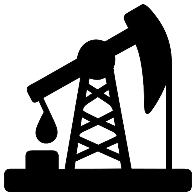 Vettore pittogramma del pozzo petrolifero
