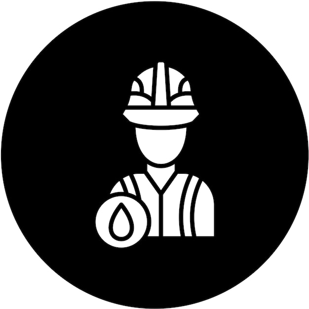 Oil Worker Icon Style