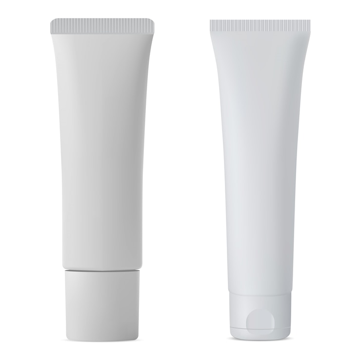 Vector ointment tube. plastic care cosmetic cream package