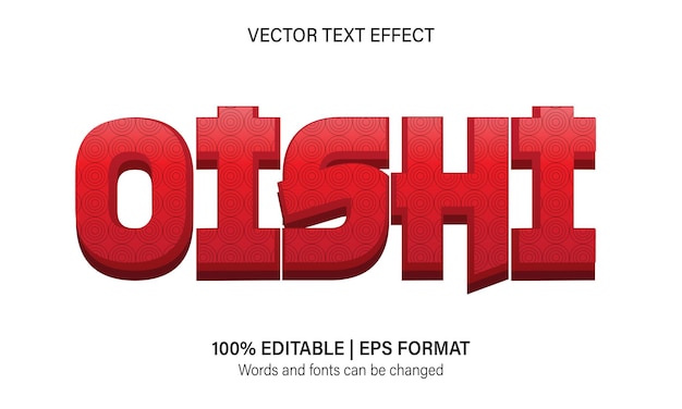 Oishi-teksteffect