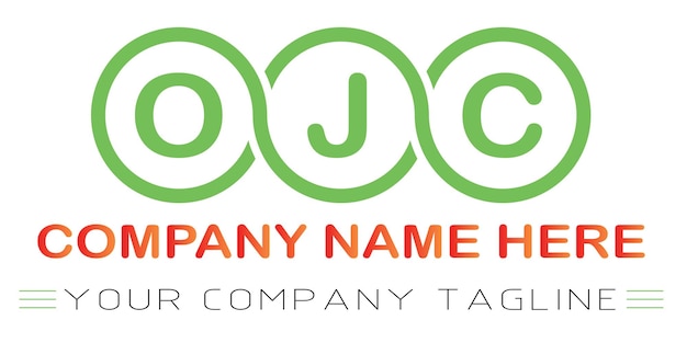 Vector ojc letter logo design