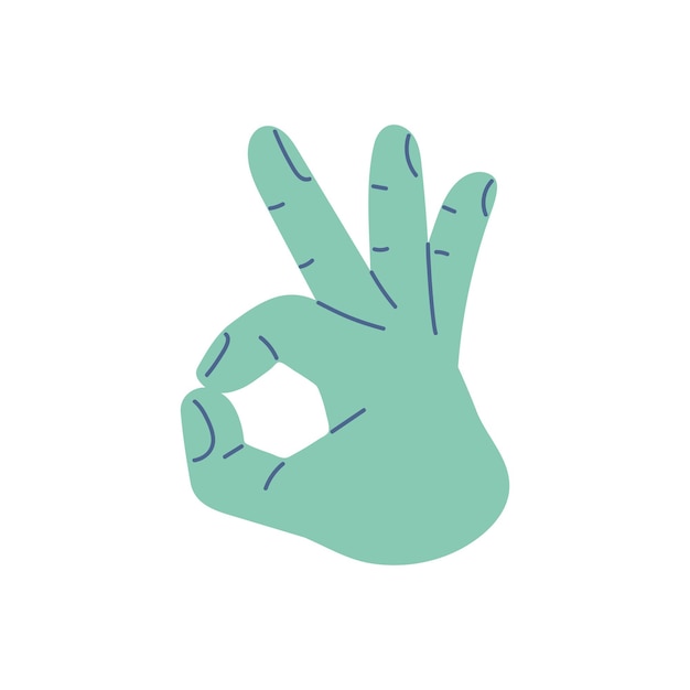 ok hand gesture icon isolated