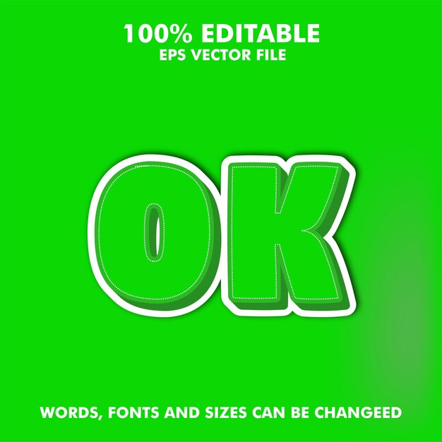 Ok Text Style Effect