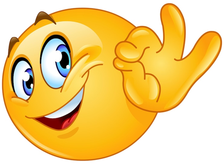 Vector oké, teken emoticon.