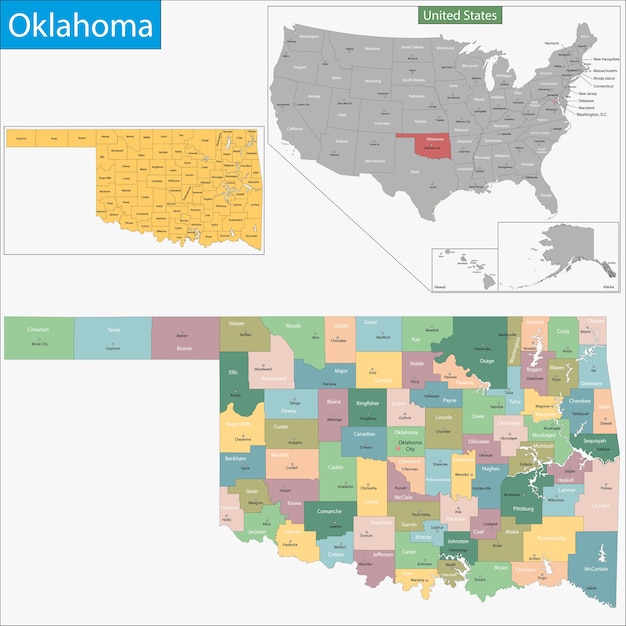 Vector oklahoma map