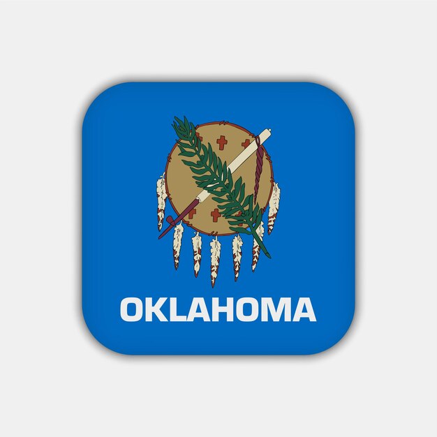 Illustrazione vettoriale della bandiera dello stato dell'oklahoma