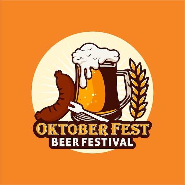 Vettore festa della birra di oktober fest