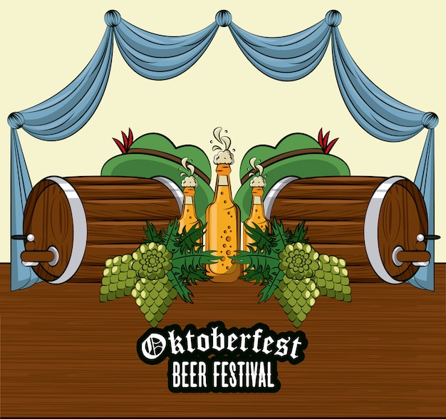 Vector oktober fest card