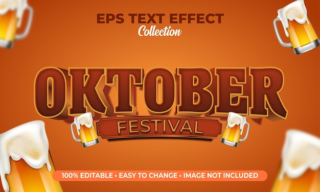 Oktober fest eps teksteffect