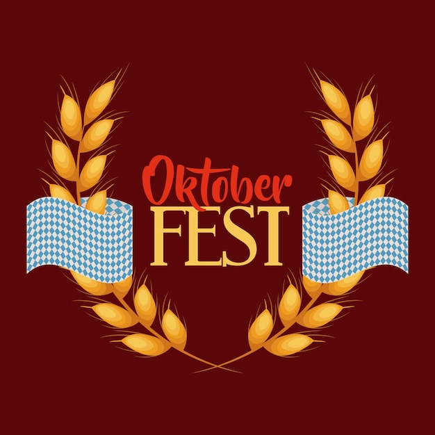 Oktober fest invitation poster vector illustration design