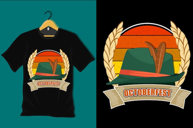 Vector oktober fest retro vintage t-shirtontwerp